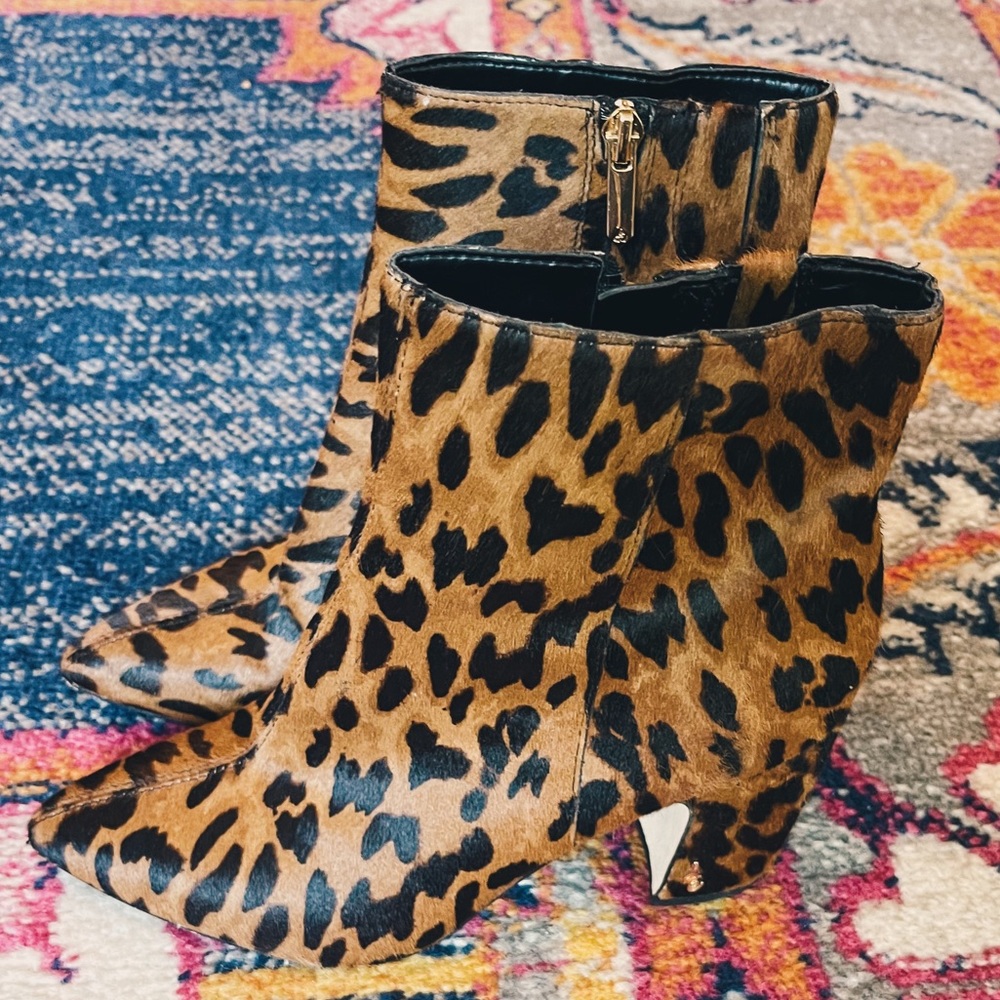 COPY - WORN ONCE - Cheetah Sam Edelman Booties